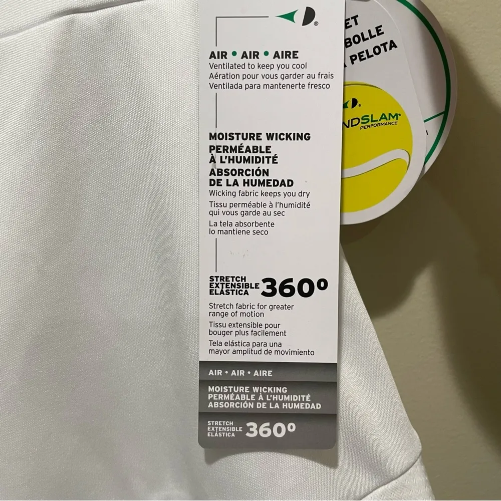 Grand Slam Solid Double Flounce Tennis Skort White Women’s Size Medium - Image 13