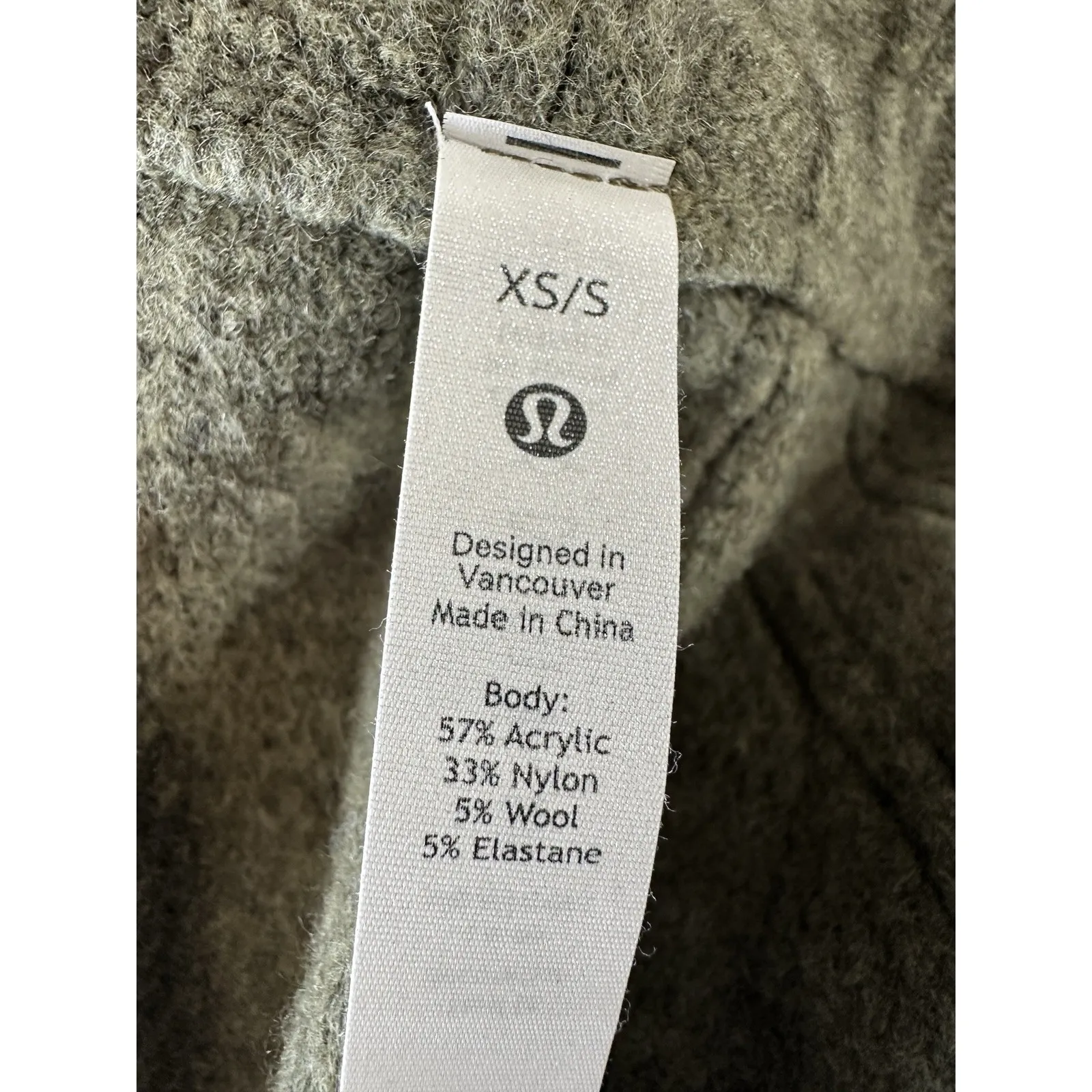 Lululemon Twin Rib Sweater Wrap Cardigan XS/S Olive Green‎ Wool Blend Knit NWT - Image 6