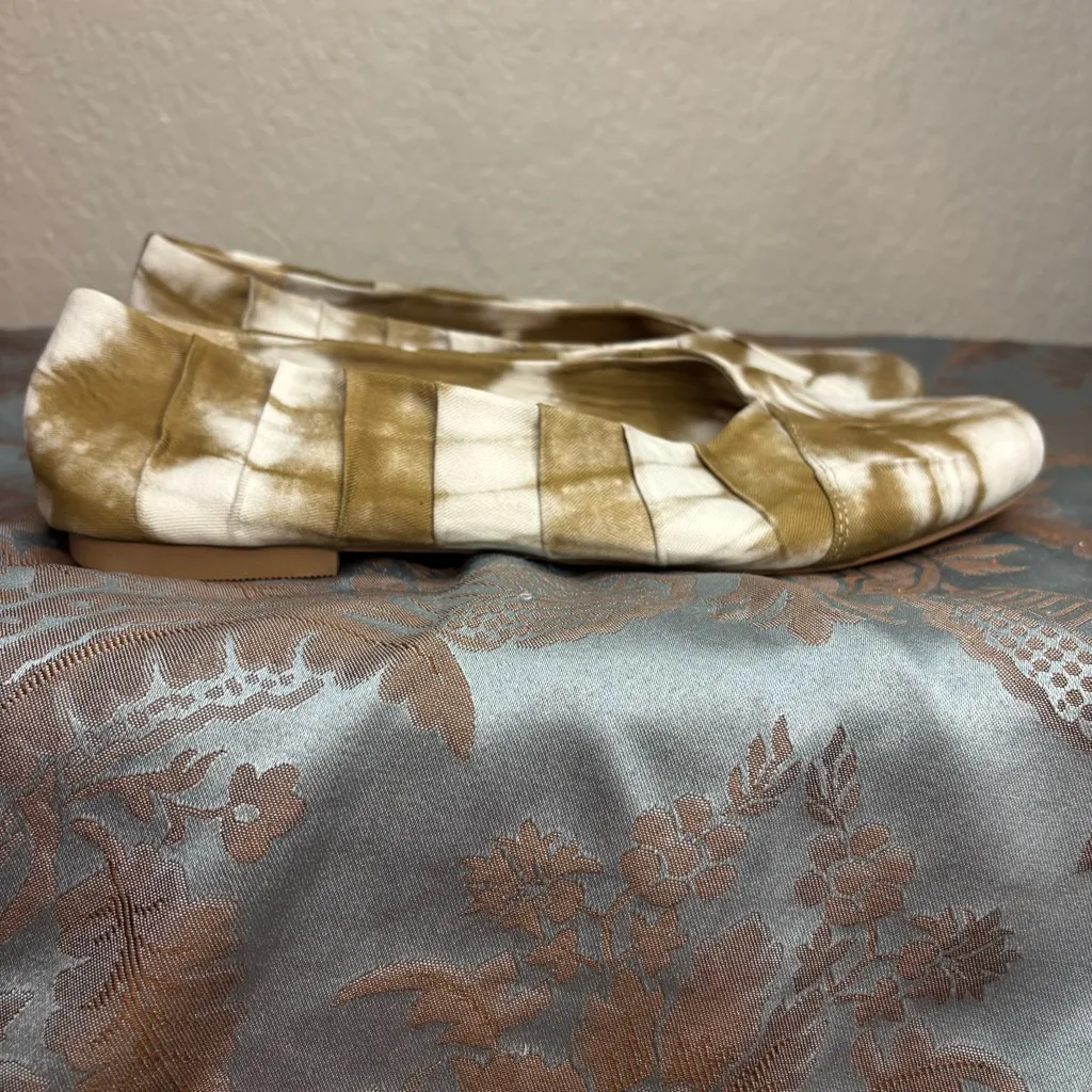 Korks Palmer Ballet Flat Khaki Tie Dye Size 11 - Image 10