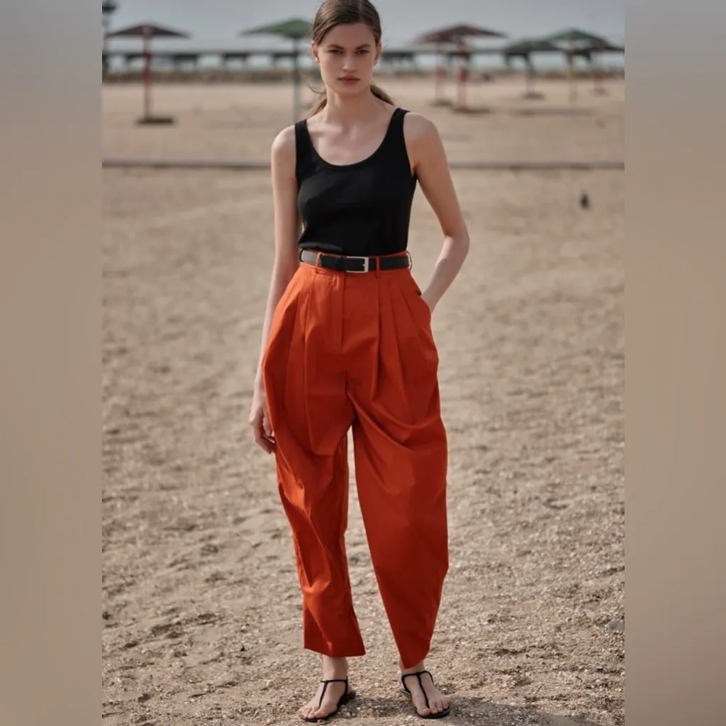 Vika Gazinskaya harem style orange pants Size 4 - Image 4