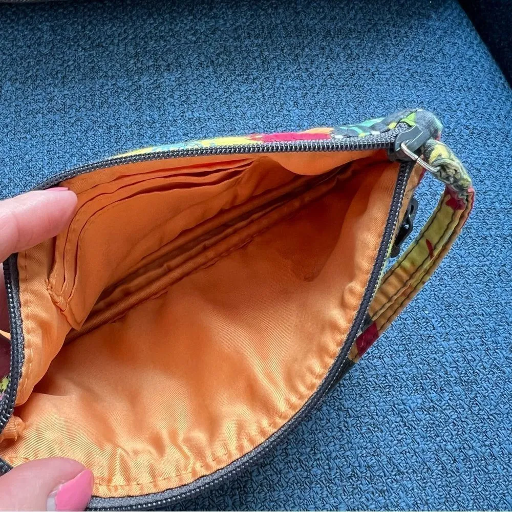 Vera Bradley Jazzy Blooms Wristlet Phone Case Wallet Purse Grey Floral Tropical - Image 4