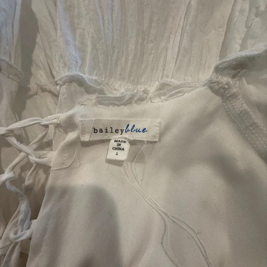 Bailey Blue White Textured Dress - Image 3