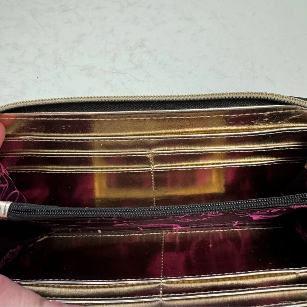 Betsey Johnson Leopard Sequin Zip Around Wallet - Image 7