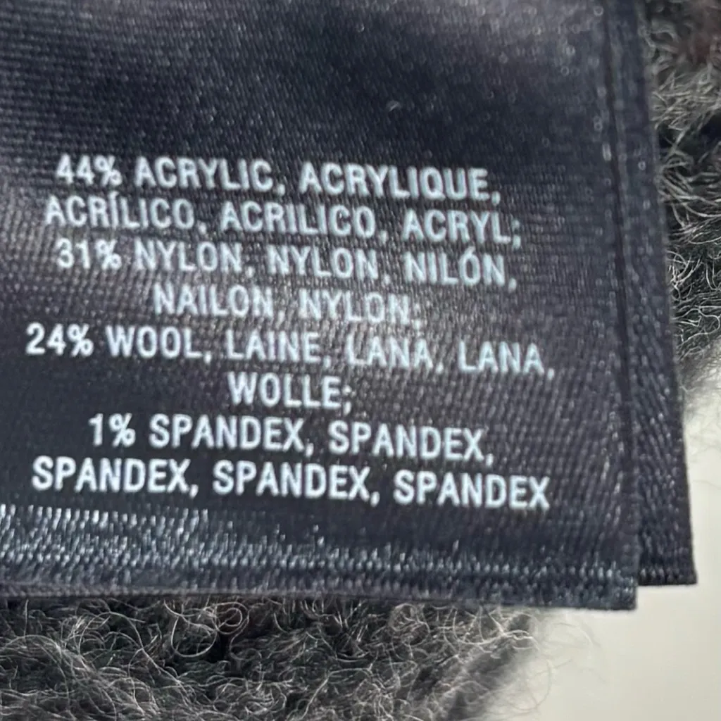 Anthropologie Sleeping on Snow S Oversized Charcoal Fuzzy Cardigan - Image 6