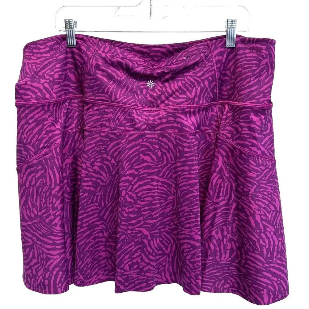 Ace Printed Pink 13.5” Tennis Skort with Pockets Plus Size 2X - Image 3