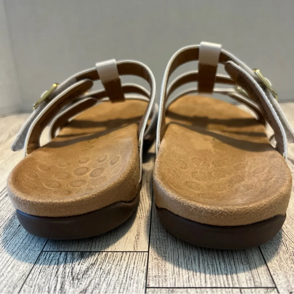 Vionic MISA Slide Sandal White Patent Leather Shoes Comfort Women’s Size 7M - Image 4