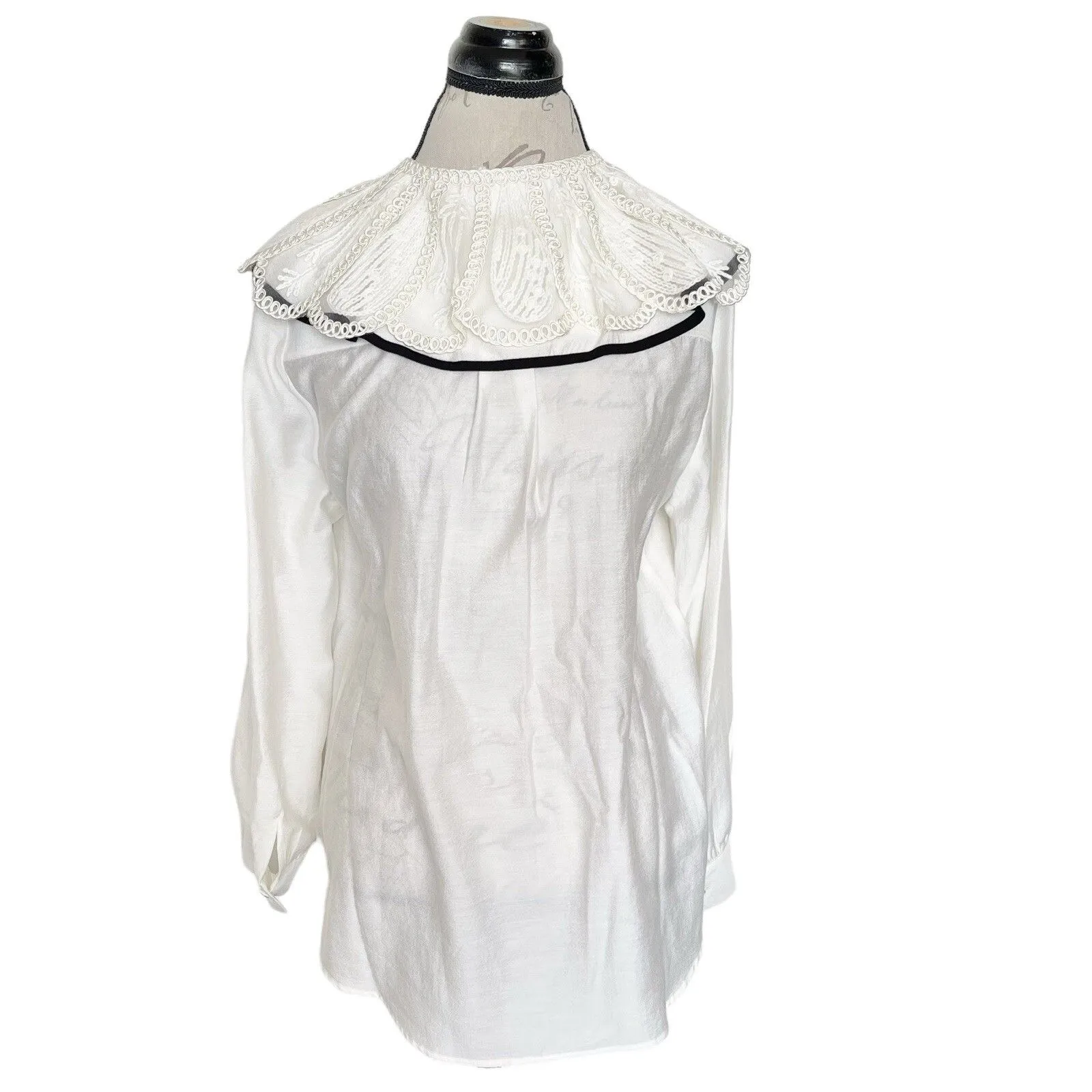 Abby Womens Blouse Sz Large Coquette Victorian Edwardian Cottage Cottagecore - Image 3