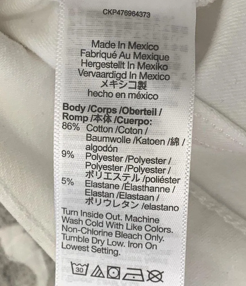 NWT Madewell Mid-Rise Kick Out Jeans in Pure White NJ430 - Image 9