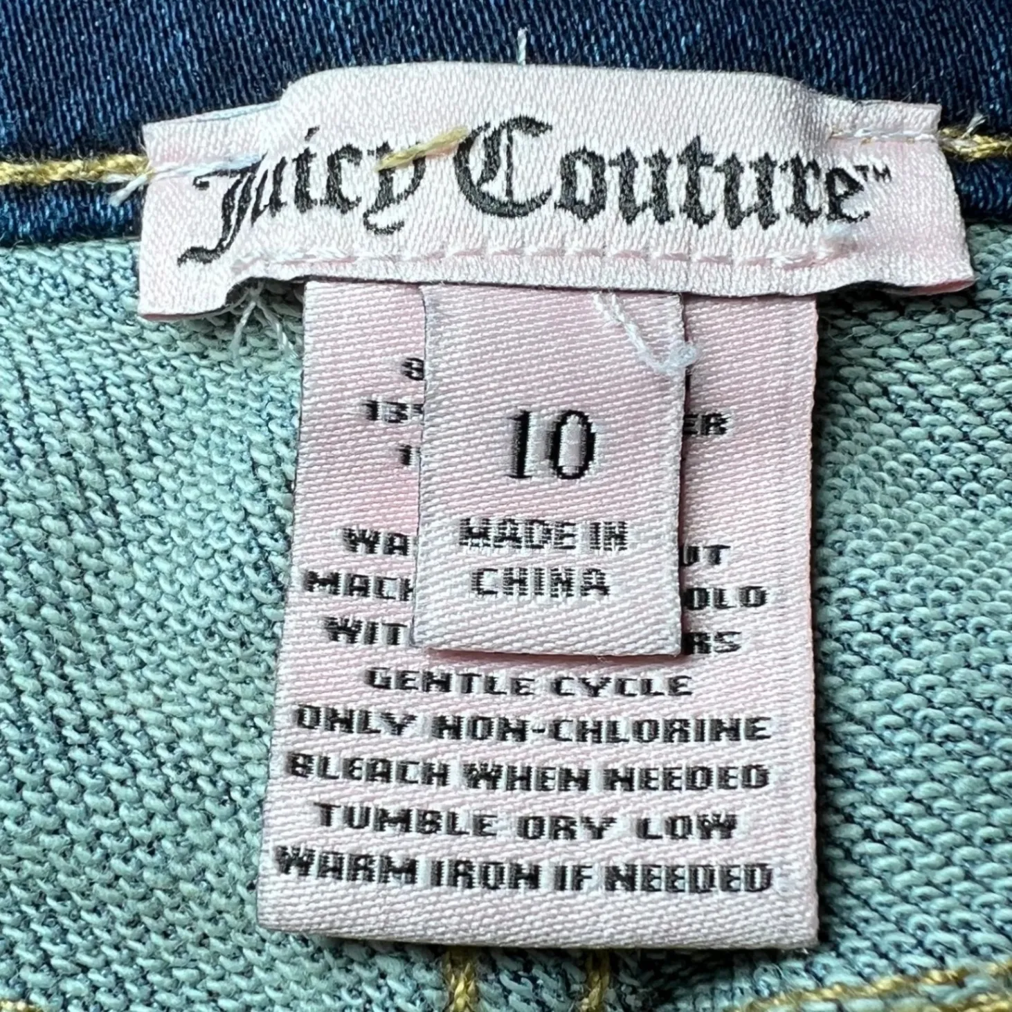 Juicy Couture Los Angeles Skinny Blue Jeans Womens 10 Denim Stretch Casual - Image 4