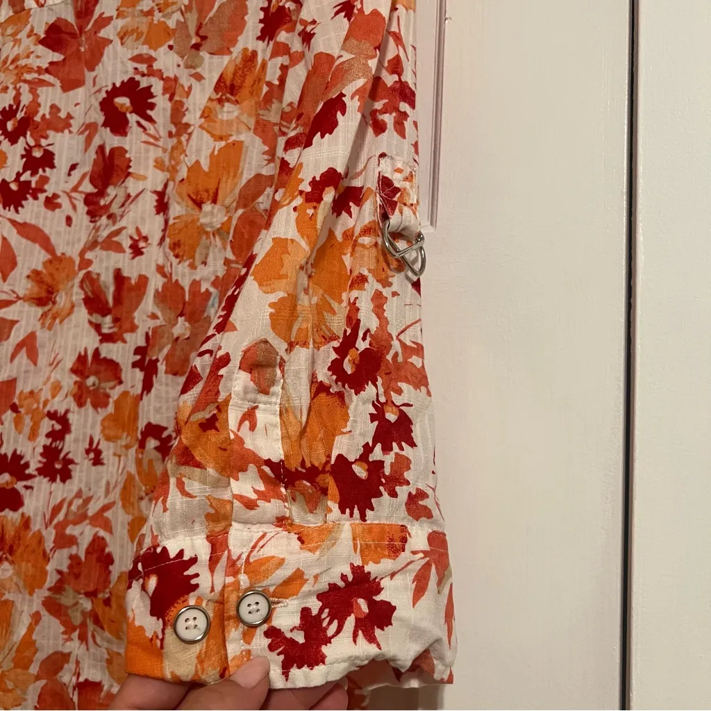 #116 KAREN SCOTT COTTON BUTTON UP BLOUSE XL - Image 5