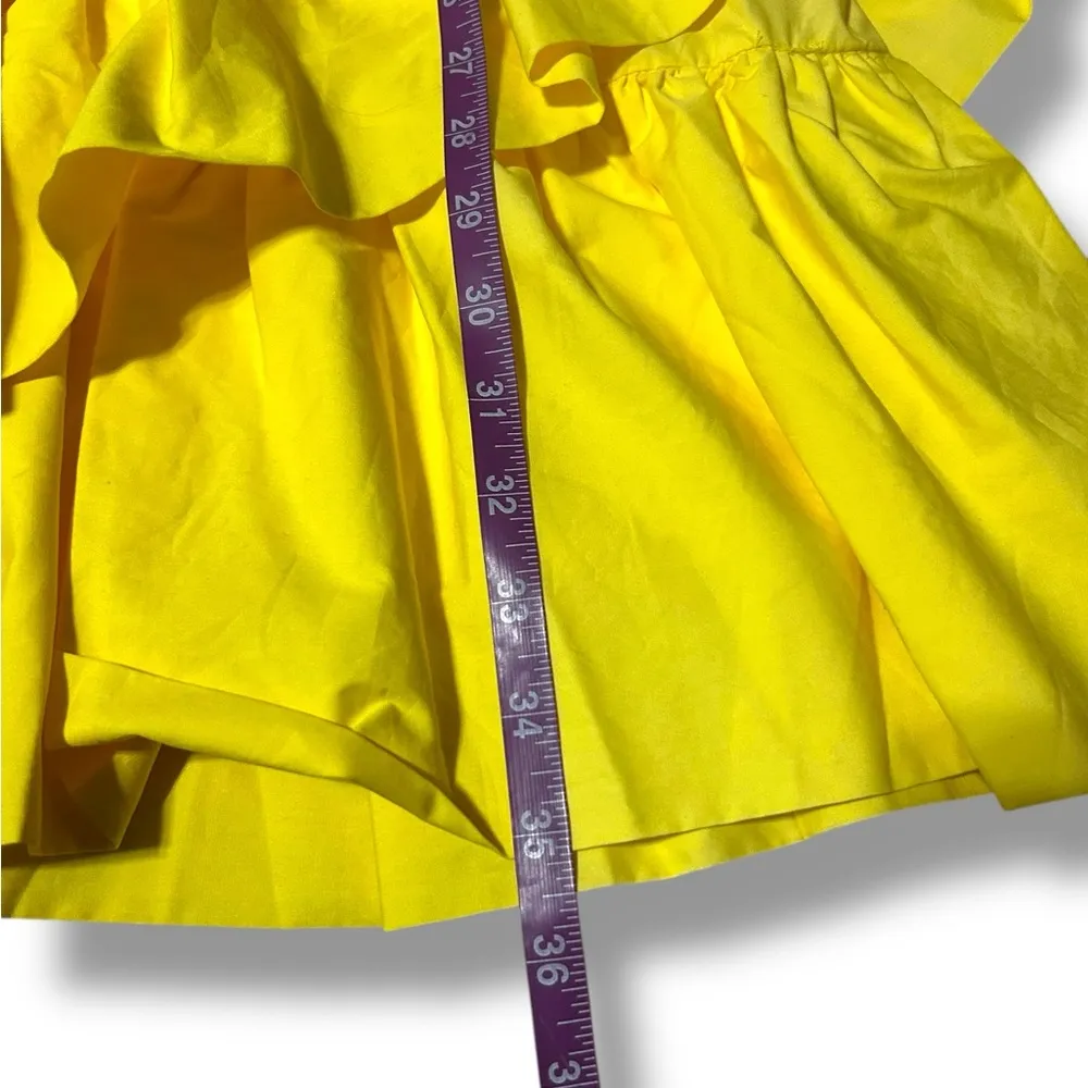Hyacinth House Yellow Ruffle Sofie Mini Dress Size XL new with tags - Image 7