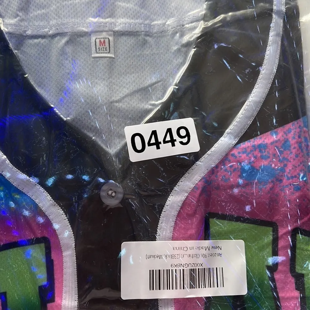 90s Baseball Jersey women’s men’s Hip Hop Unisex’s Bel Air Black. - Image 9