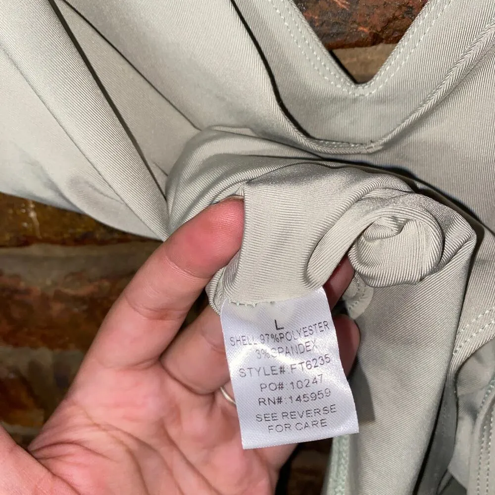 Dress Forum Everyday Sage Green Double Plunging Bodysuit Women's Size Large - Image 7