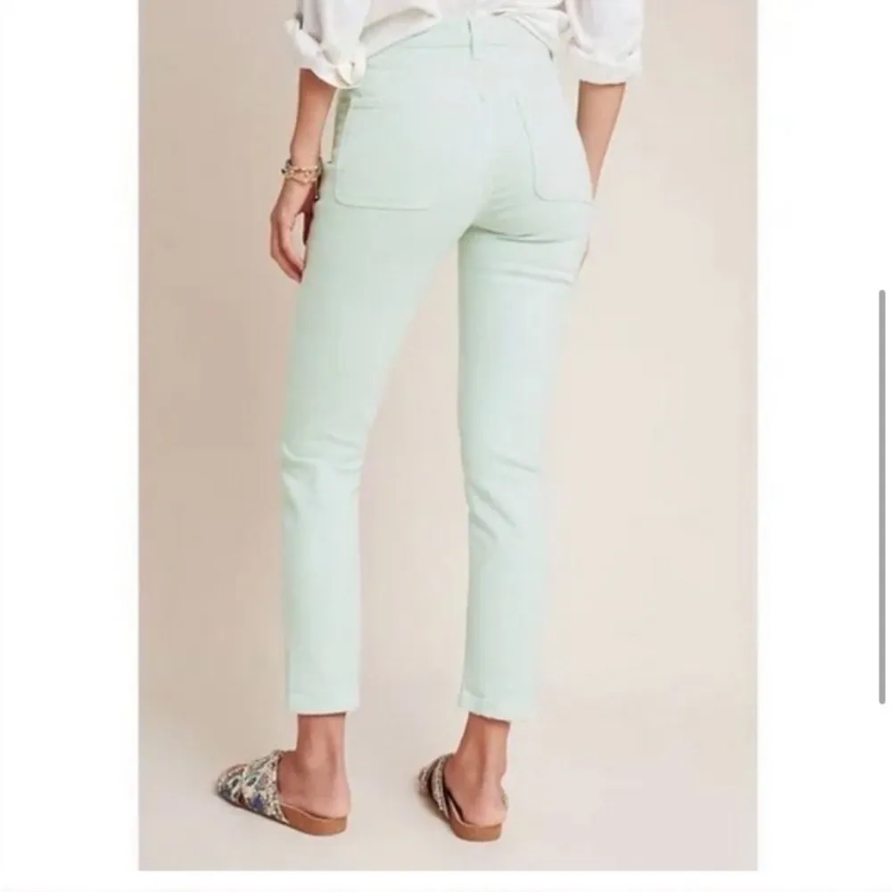 Like NEW! Anthro Pilcro High Rise Slim Mint Jeans - Image 4