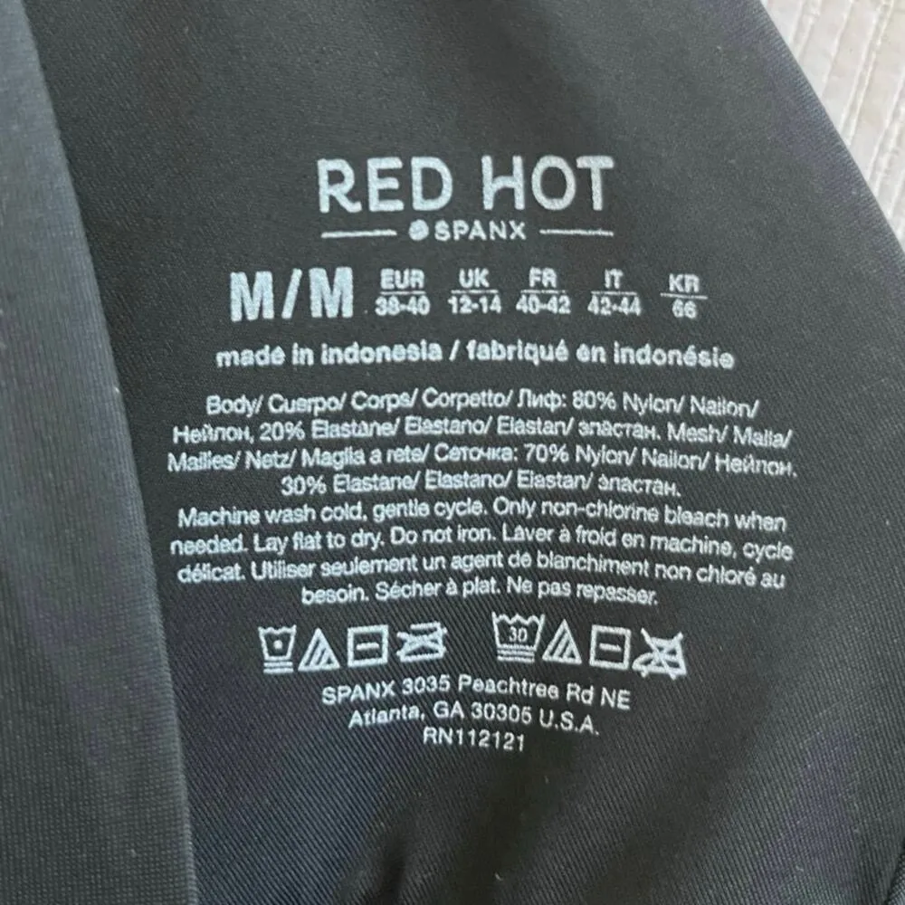 Red Hot by Spanx Black Open Bust Adjustable Straps Shapewear Full Slip Medium - Image 13