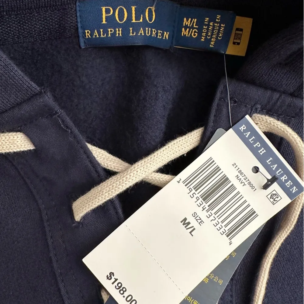 Ralph Lauren Women’s Lace-up Fleece Hoodie Size M/L - Image 9