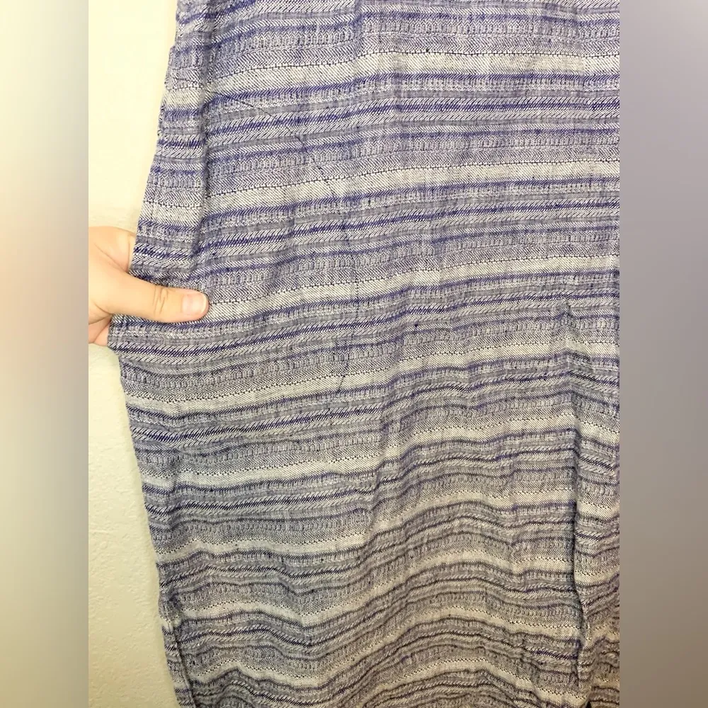 J. Jill Pure Jill Linen Stripe Beach Waves Maxi Dress Size L - Image 7
