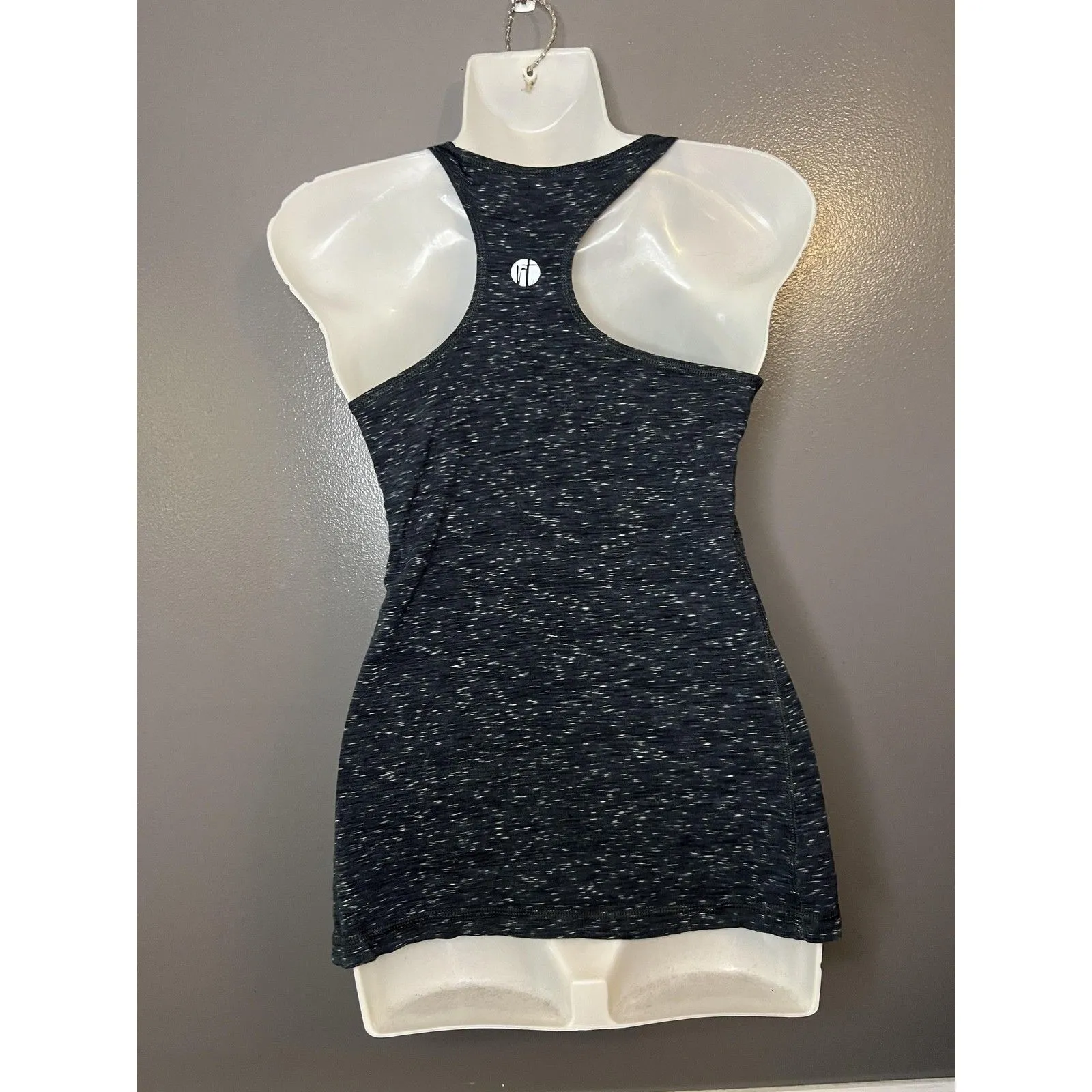 RawThreads Athletics Tank Top Womens Small Black Racerback Running Bamboo Gray - Image 3