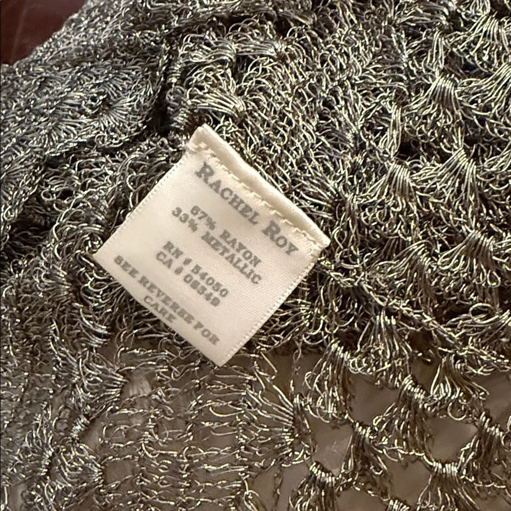 Metallic Chunky Knit Open Cardigan Rachel
Ray Gray - Image 7