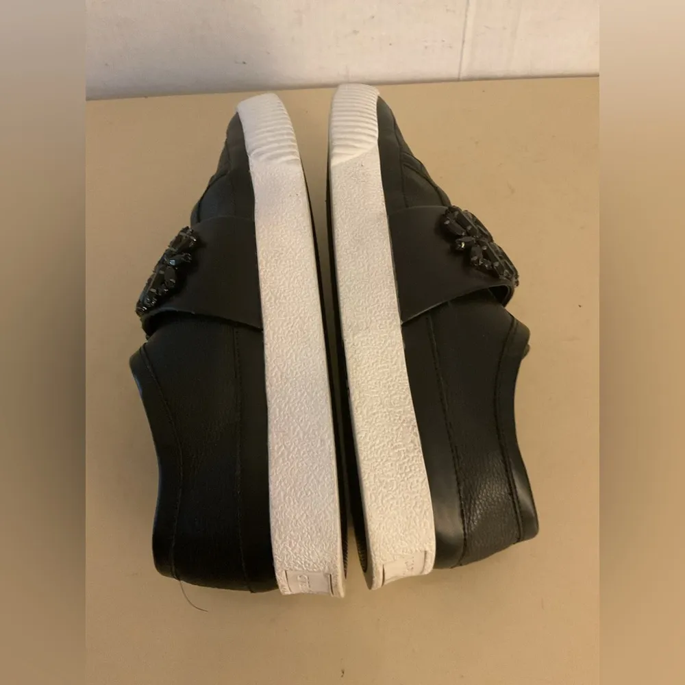 Karl Lagerfeld women black leather platform Jules sneakers Size 8 - Image 11