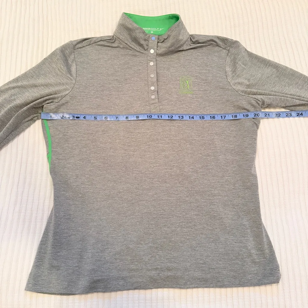 Nike Golf Dri-Fit Women's Grey Athletic Quarter Button Up Scottsdale TPC Size L - Image 7