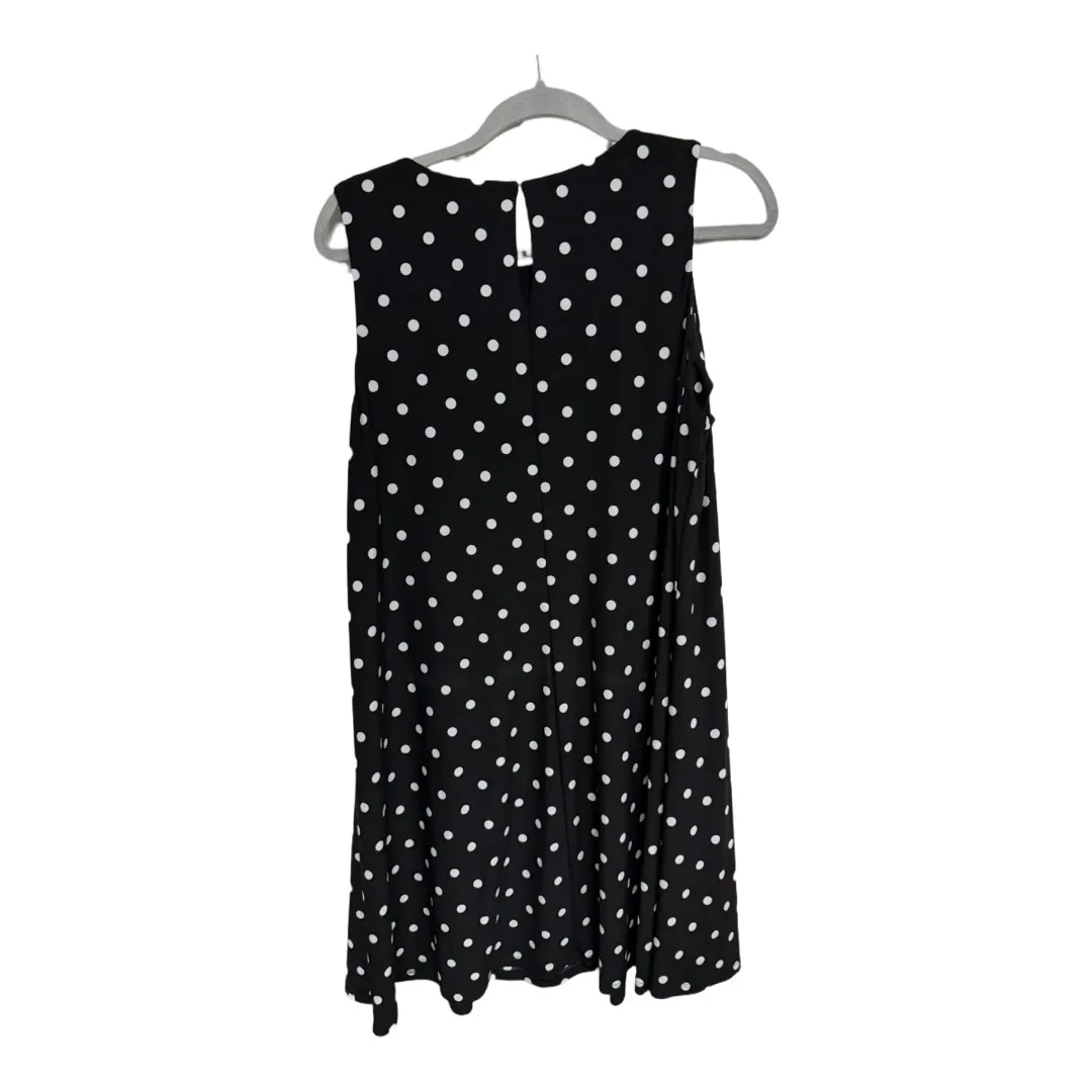 Chaps XL Black Polka Dot Sleeveless Sheath Dress Y2K Party Cocktail Swing - Image 4
