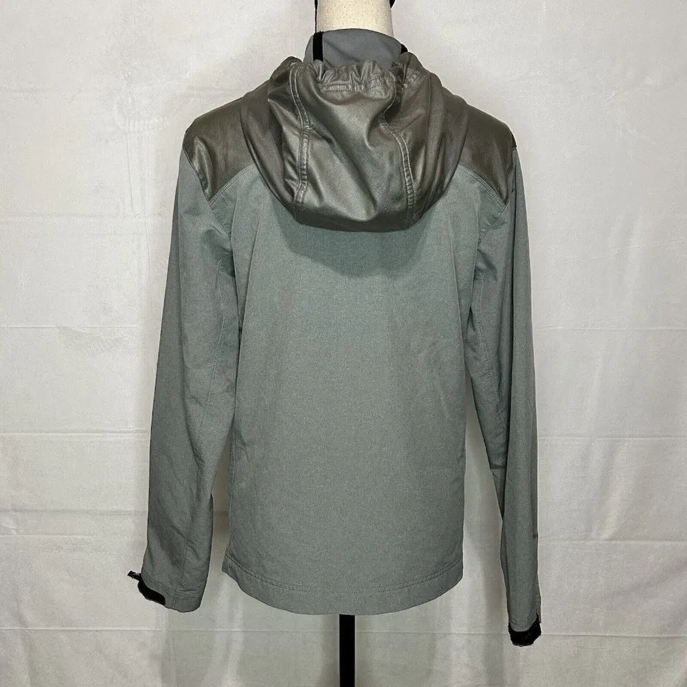 Nike Pro Running Jacket Womens Gray Red Hooded Full Zip Stretch Sz. S - Image 7