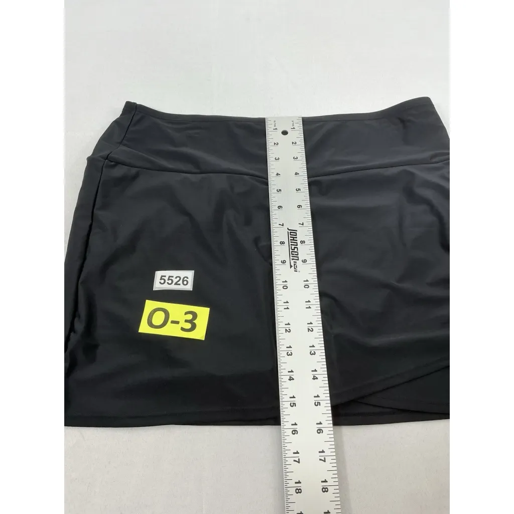 Womans Pullon Skort Black 3x Scrunch Accent - Image 6