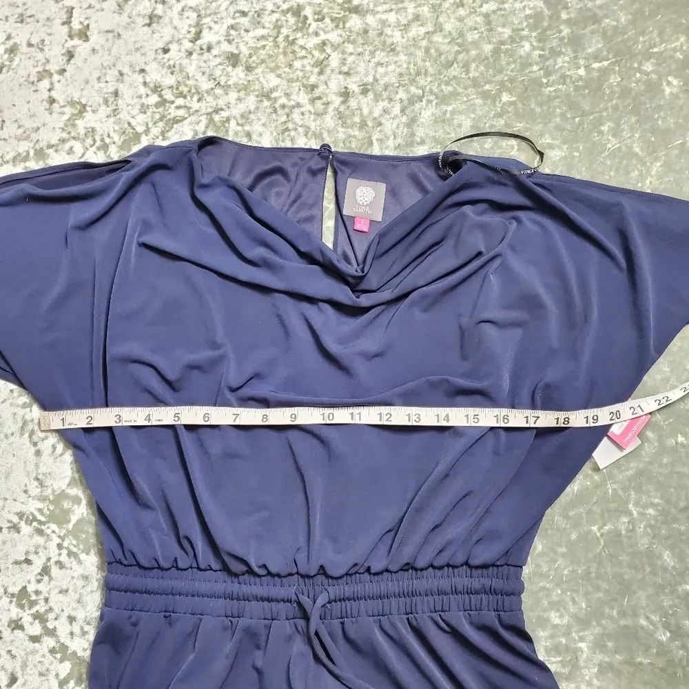 Vince Camuto Navy Wide-Leg Cowl Neck Jumpsuit - Image 8