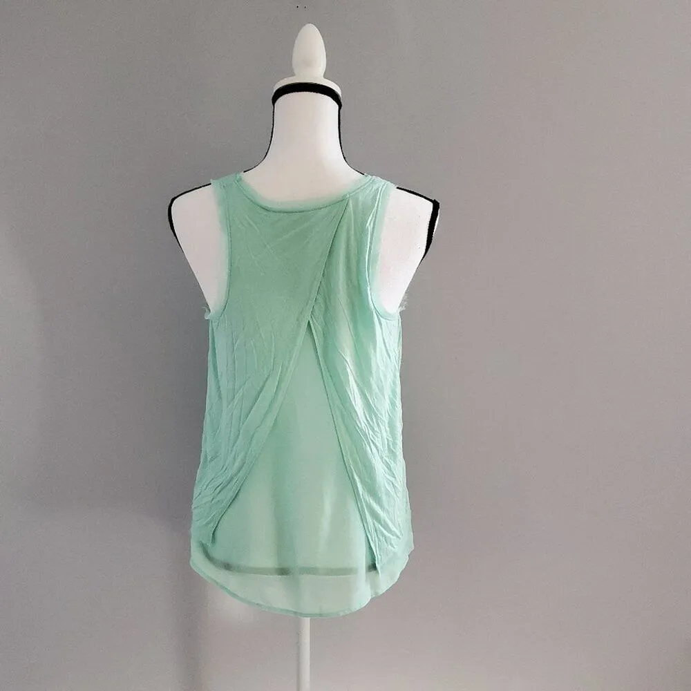 Guess by Marciano Sleeveless Flowy Green Top S Petite - Image 2