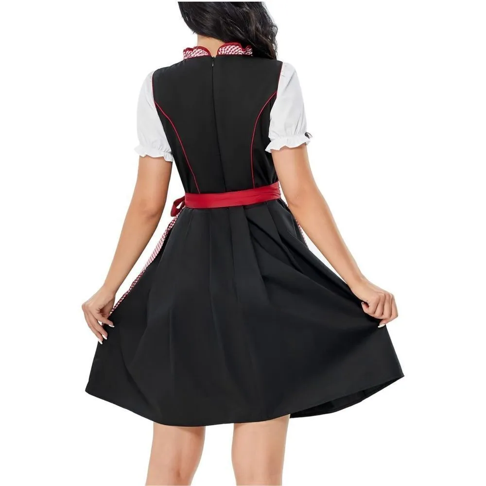NEW German Oktoberfest Bavarian Dress L NO APRON Black Size L - Image 3