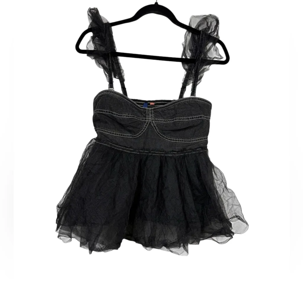 NWT Anthropologie x Pilcro Tulle Babydoll Blouse Size Small - Image 4