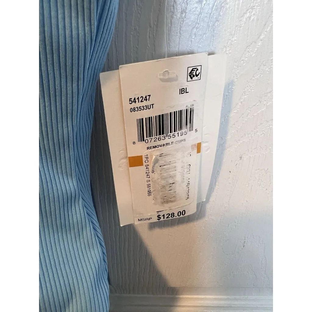 BECCA By Rebecca Virtue Color Prism High Leg One Piece Swimsuit Small Blue NWT - Image 8