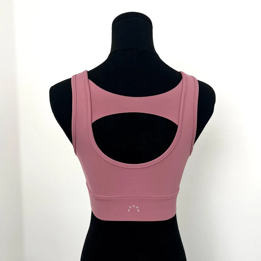 Varley Dusty Rose Front Zip Performance Sports Bra in Size XS - Image 5