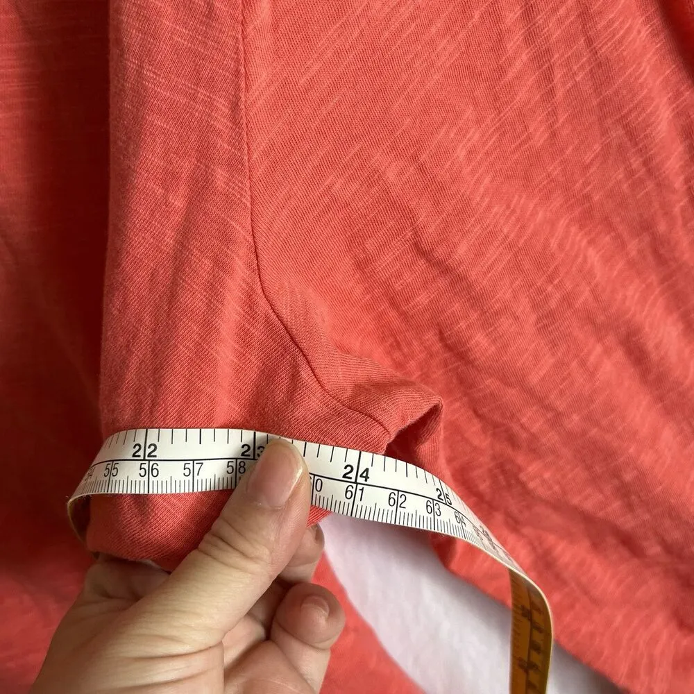 Chicos Shirt Women Sz 3 XL Red  Soft Flowy Button Up Pocket - Image 7