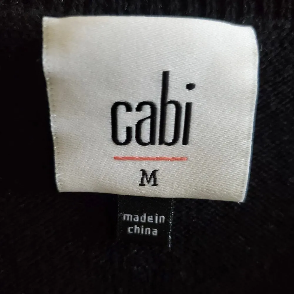 Cabi Switch Cardigan Sweater Black Womens Size M Two Way Zipper V Neck Knit - Image 4