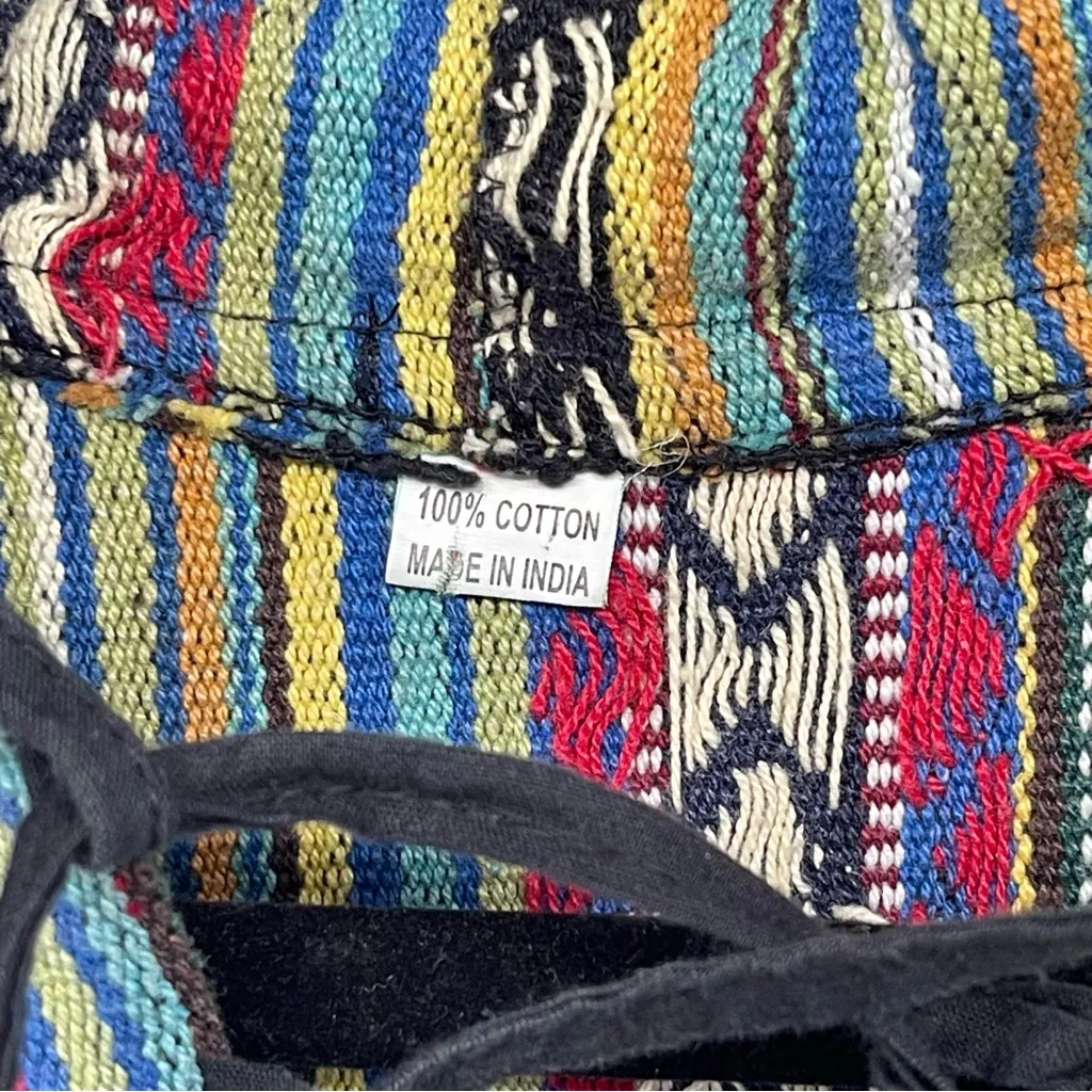 Baja Hoodie Pullover 1/4 Lace Up Front Women L Kangaroo Pocket Multicolor Unisex Blue Size undefined - Image 10