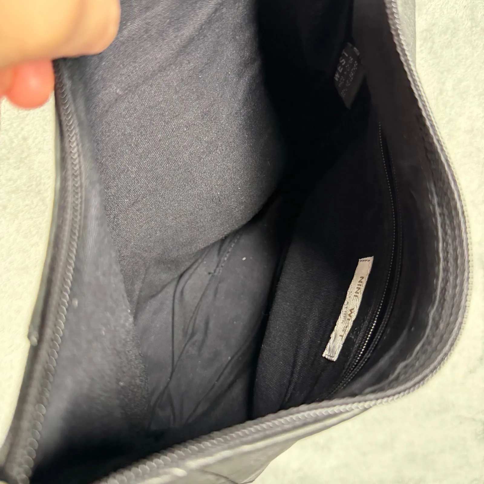 Nine West Black Shoulder Bag Crossbody Boho Indie Sleek Goth Minimalist Coquette - Image 7