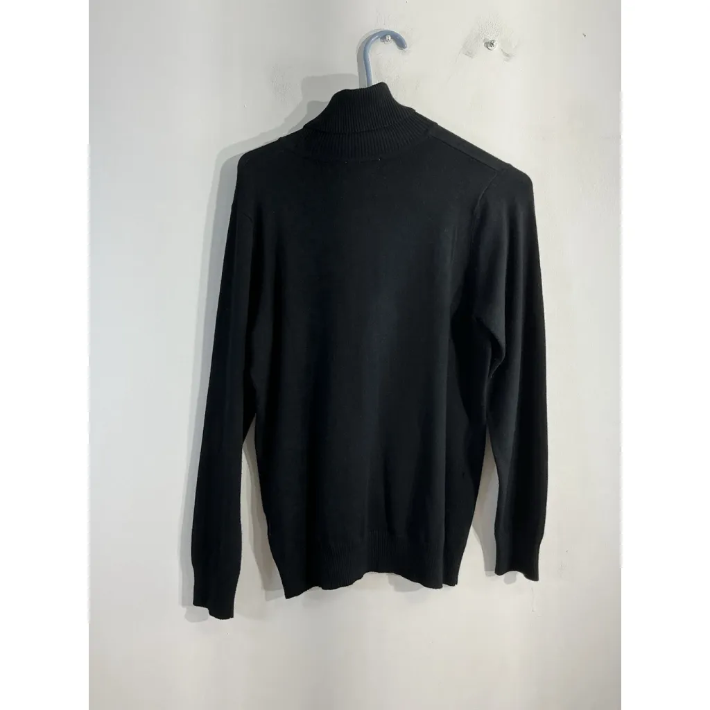 Womans Joseph A Turtle Neck Sweater L Black Long Sleeve - Image 2