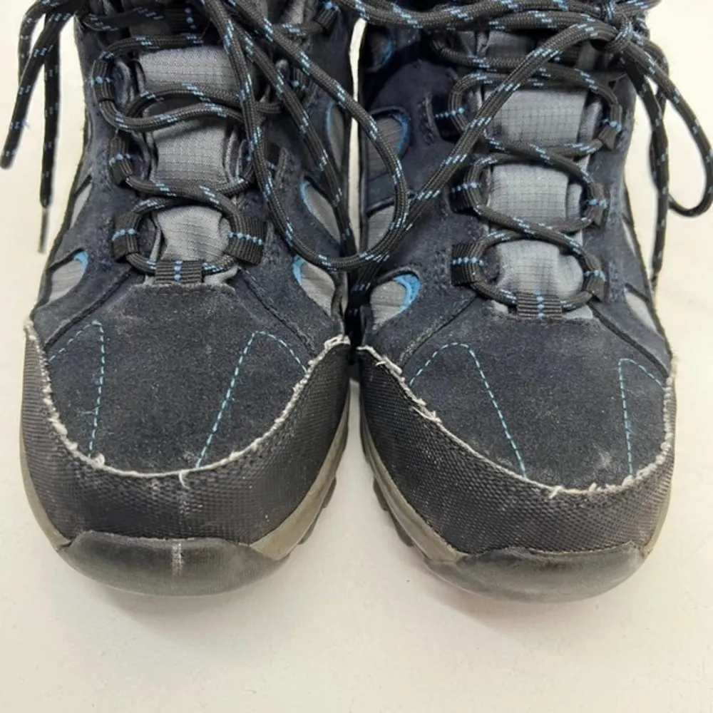 Lands End Womens Navy blue Hiking Walking Mud Boots lace up cushioned size 7.5 - Image 11