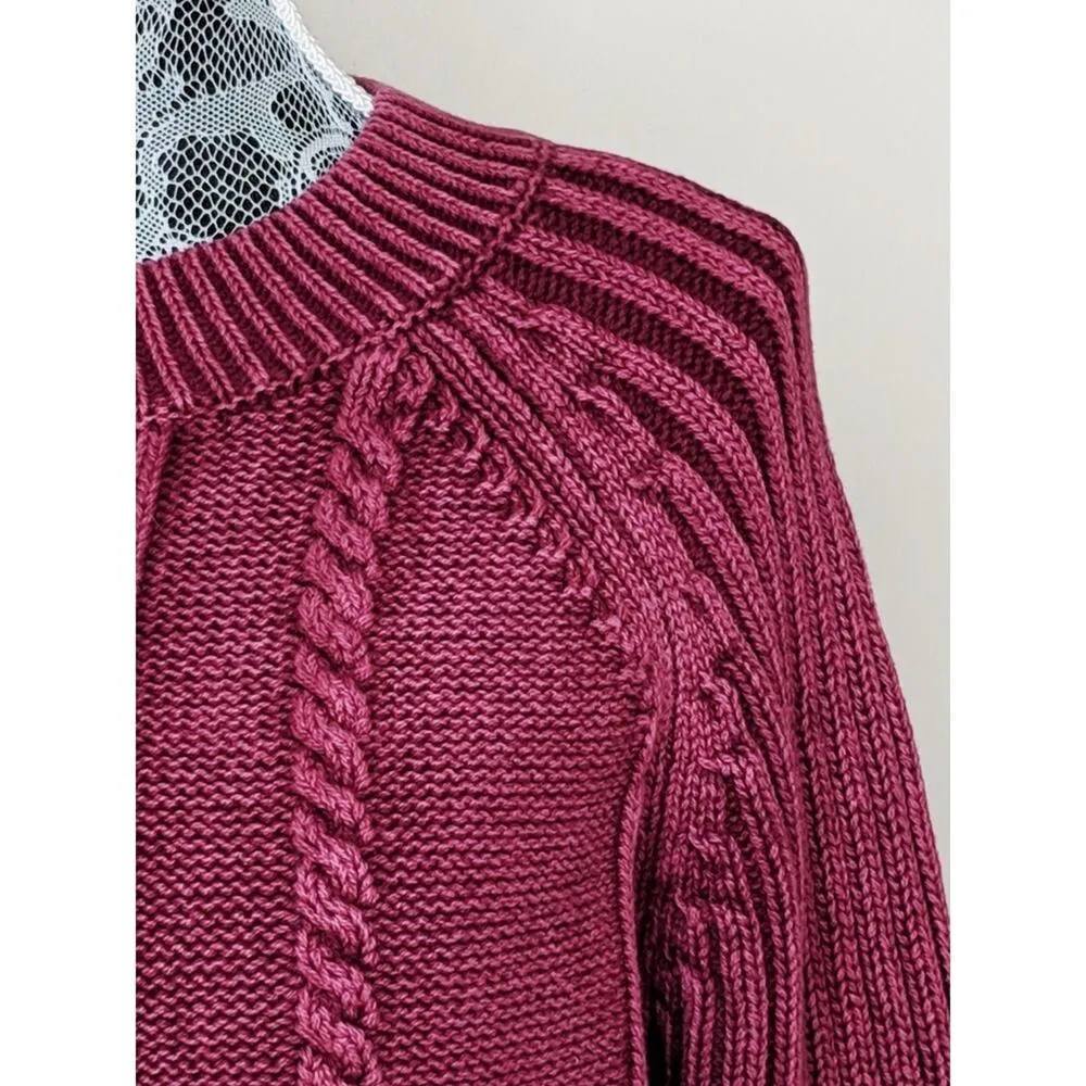 Woolrich Raglan Cable Crew Sweater - Size S - EUC - Image 4