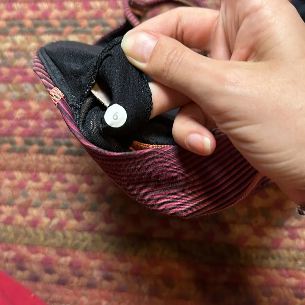 LULULEMON RED ORANGE STRIPED FREE TO BE SPORTS BRA - Image 4