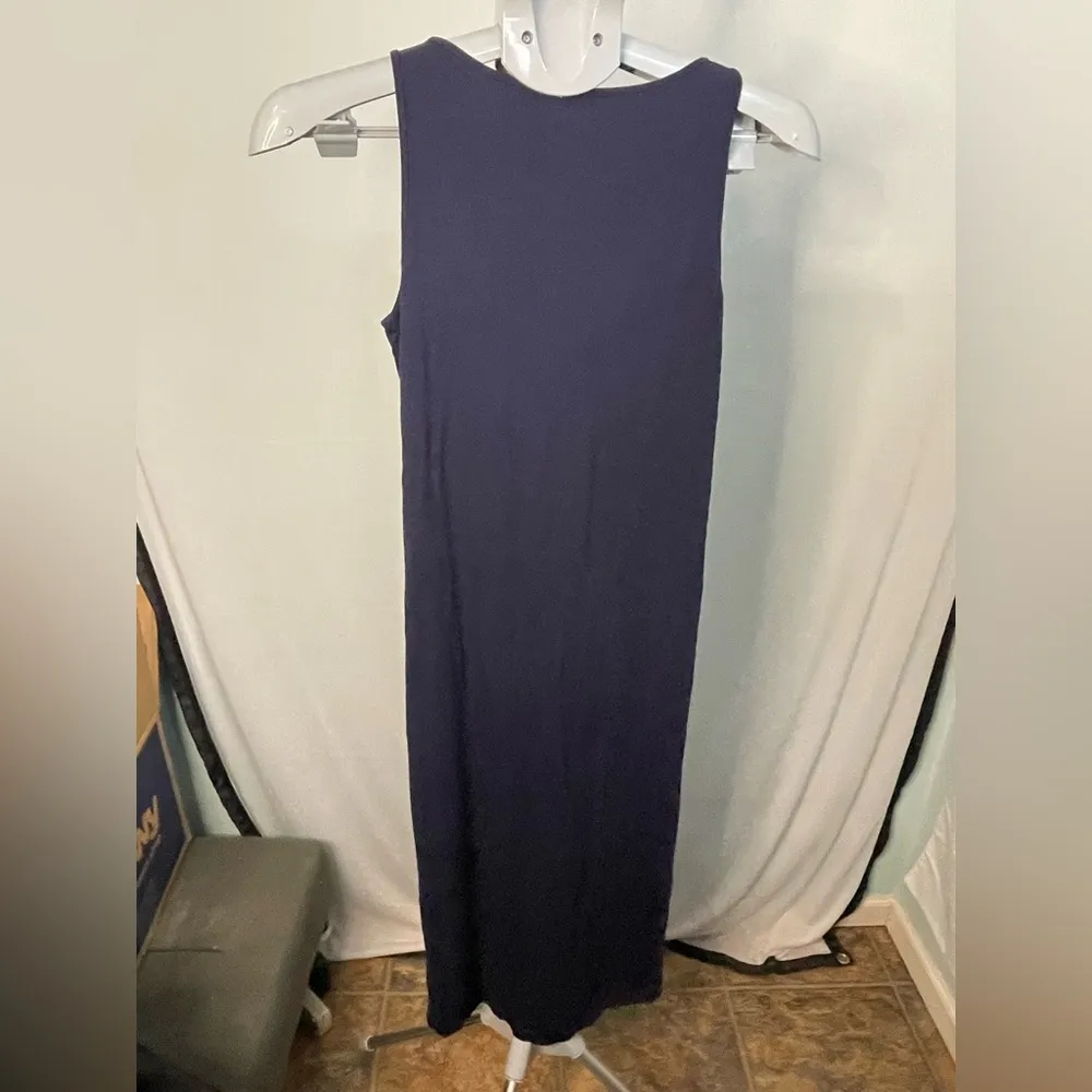 Eileen Fisher‎ Stretch Jersey Knit Round Neck Sleeveless Midi Dress | XS - Image 8