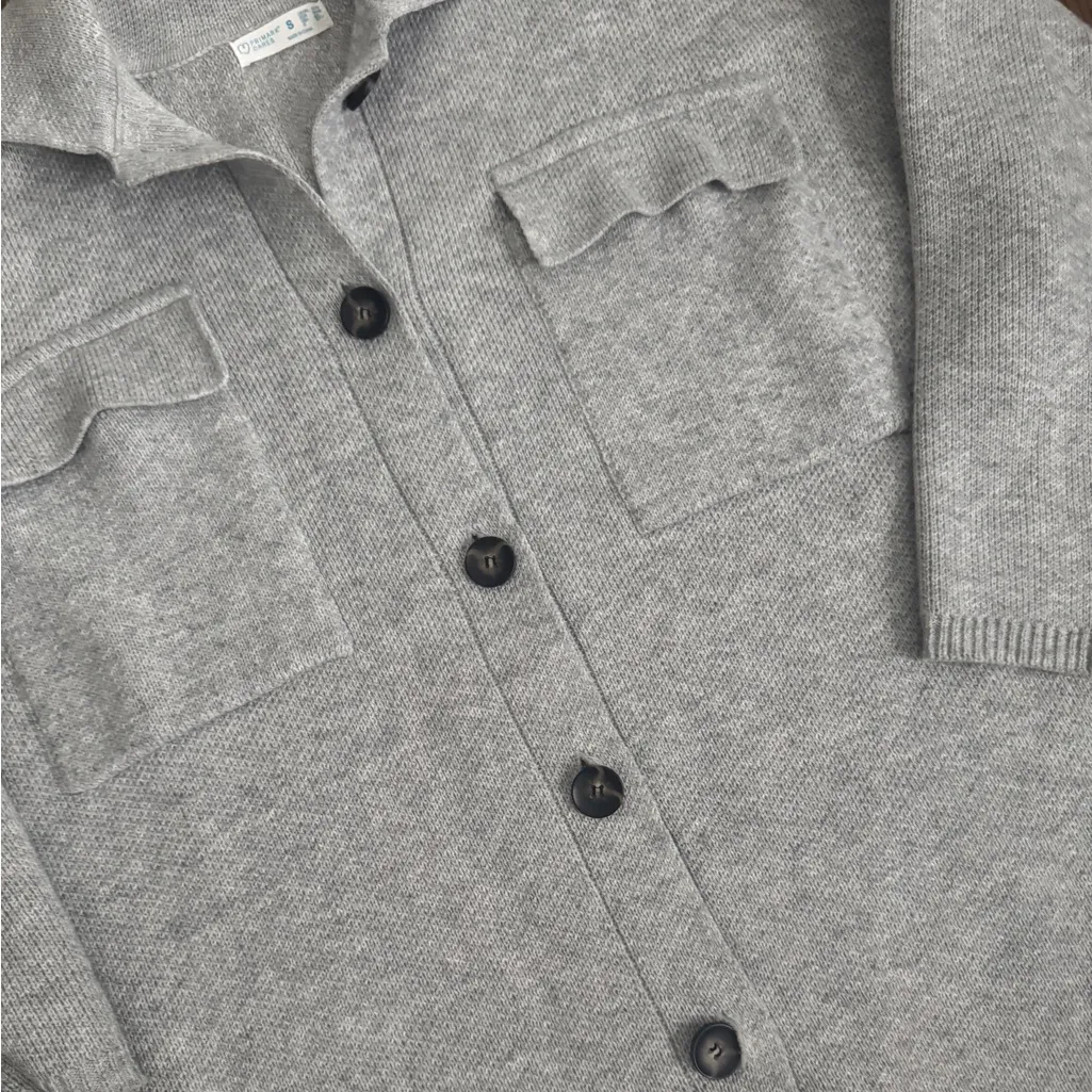 Primark oversized knit chunky sweater grey jacket/shacket - Image 7