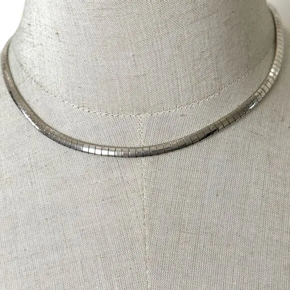 Sterling silver omega chain necklace Silver - Image 2
