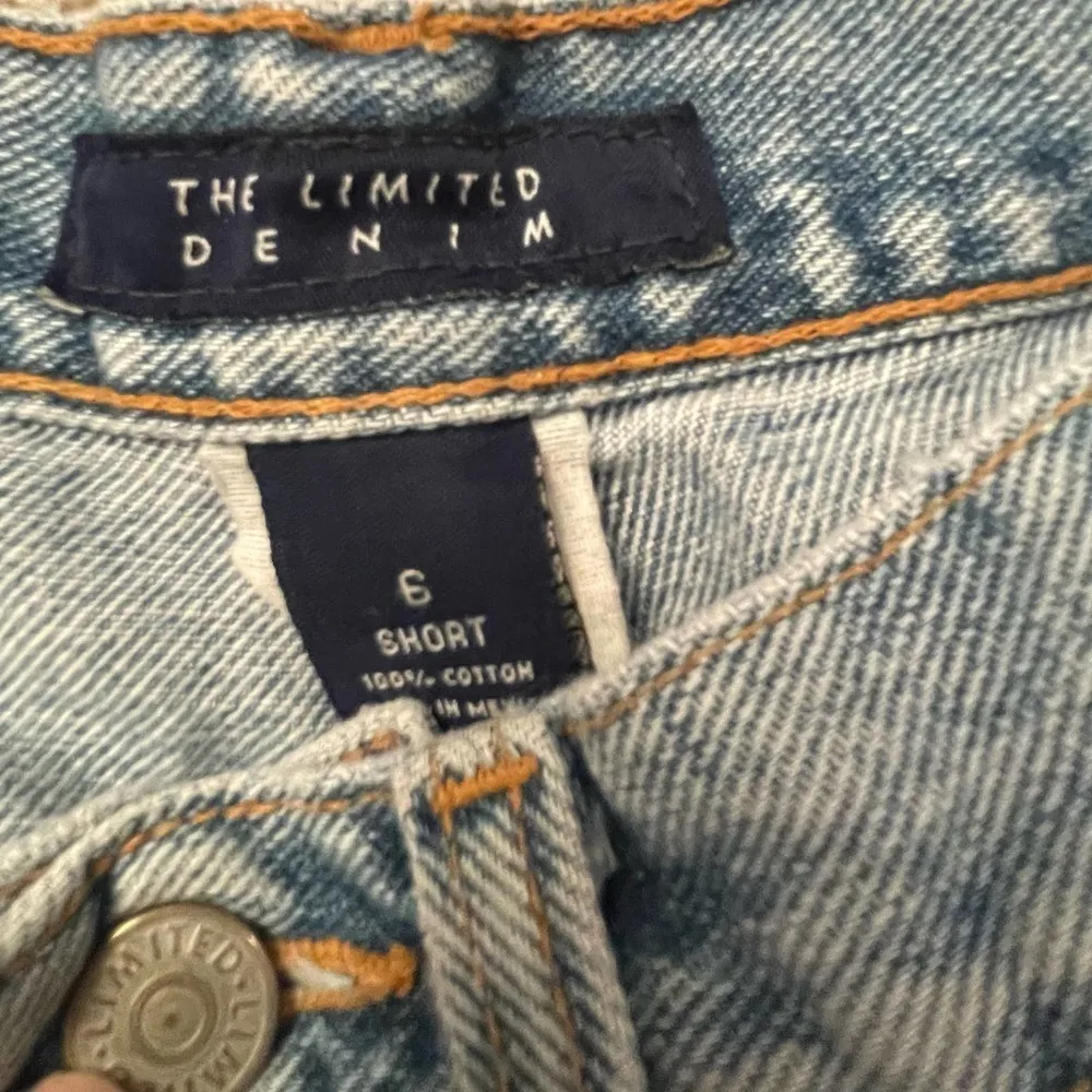 The Limited Denim Jeans Vintage 90s Mom Sz 6 Short Light Wash Straight Cotton - Image 3