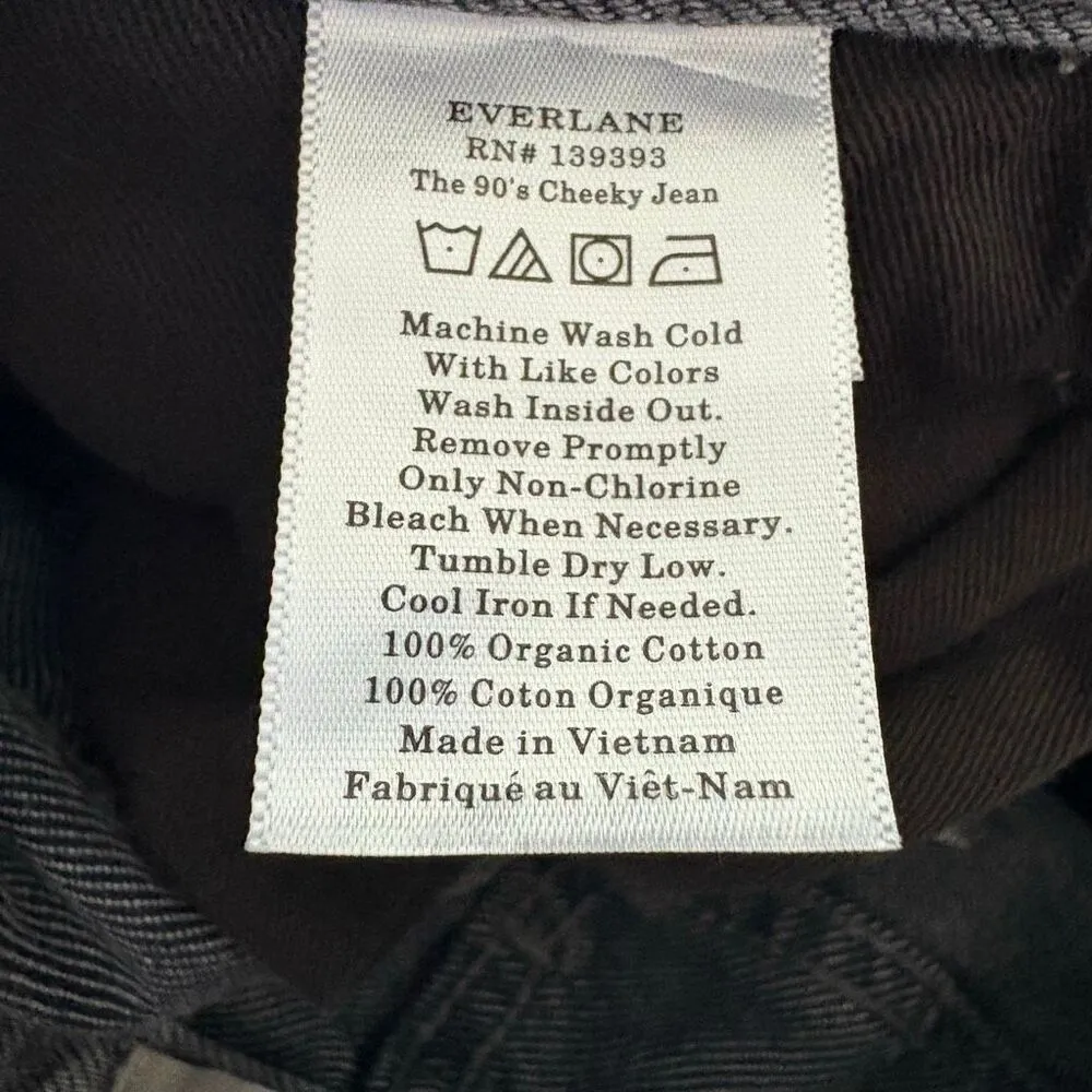 Everlane Gray Organic Cotton 90’s Cheeky Jeans Cropped Size 23 - Image 8