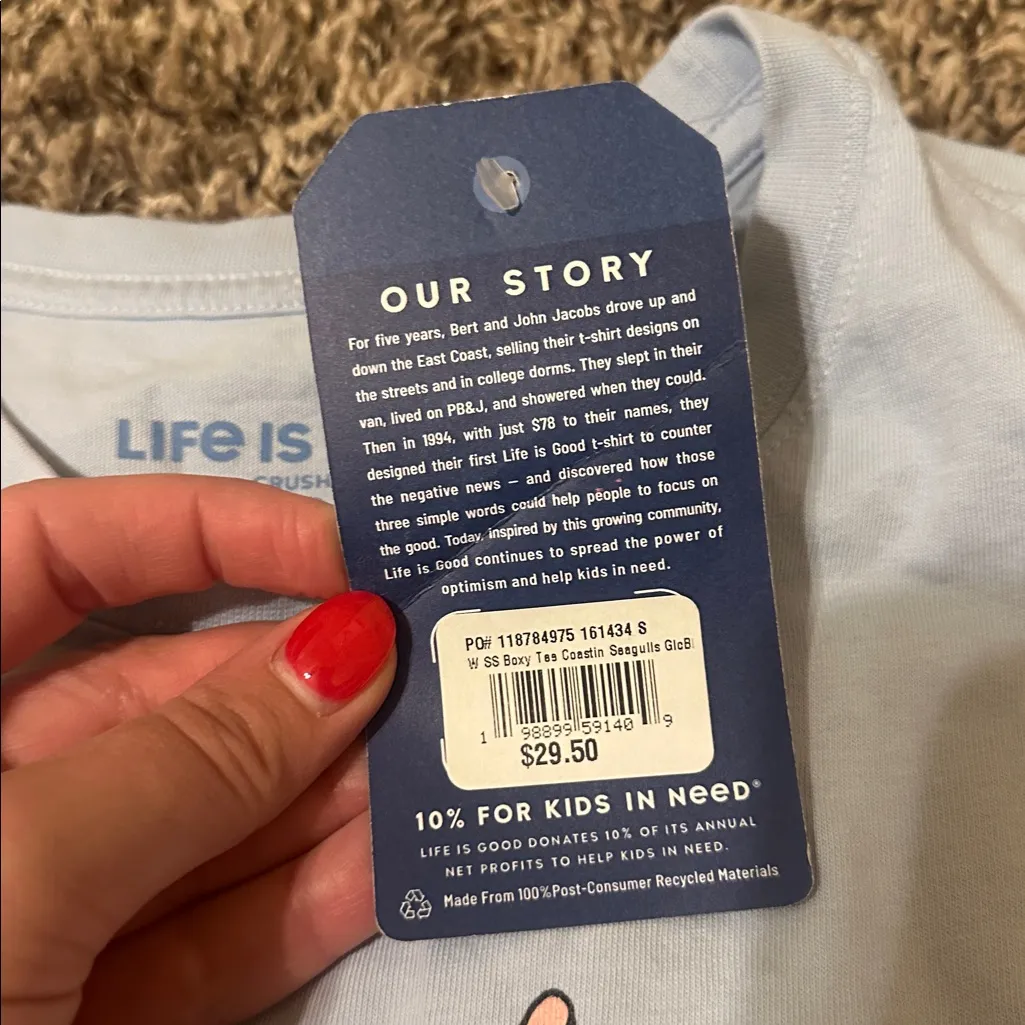 Life is Good NWT  Boxy Coastin Tee Size Small - Image 4