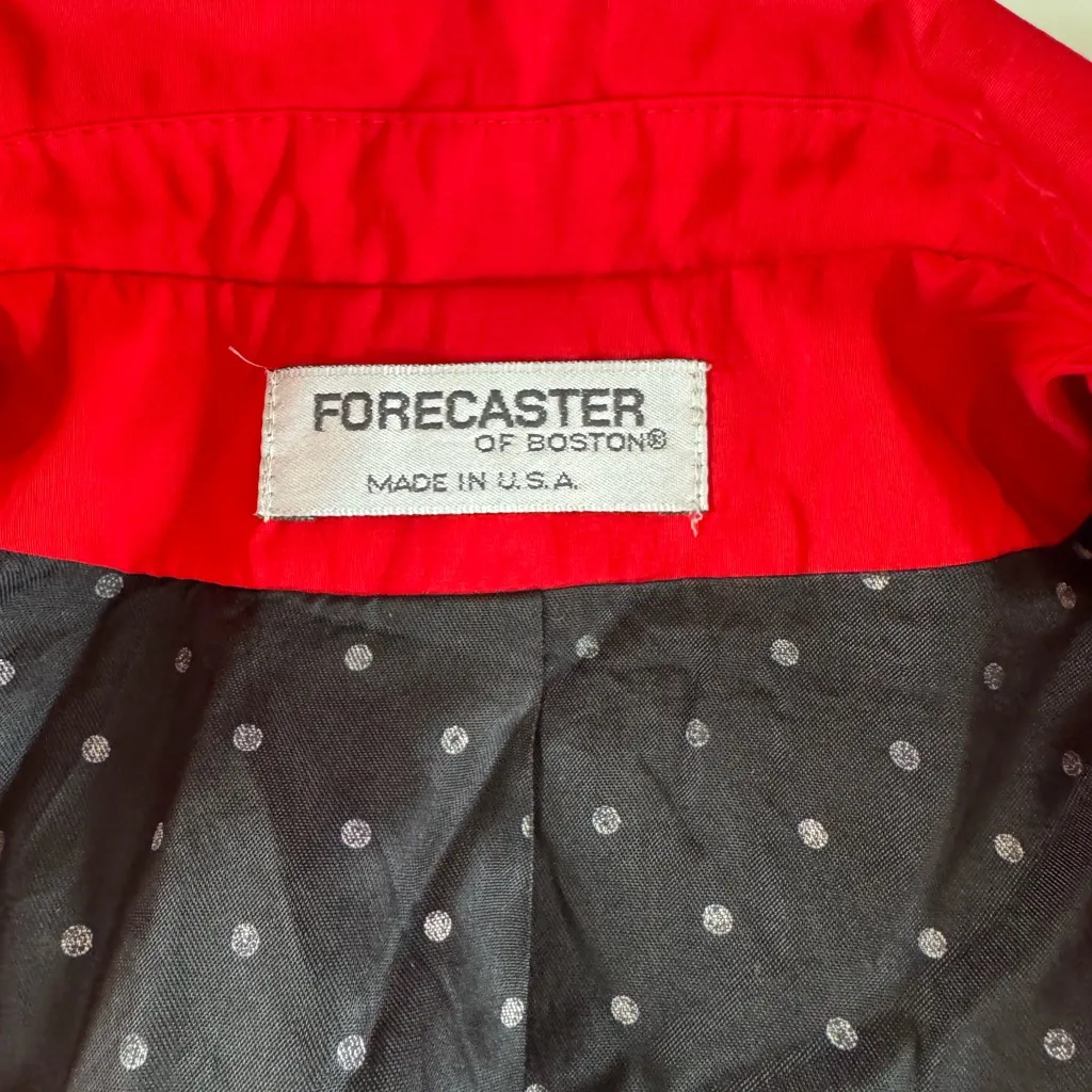 Vintage Forecaster of Boston Red Full Length Trench Coat Rain Jacket Size 9/10 Size M - Image 5
