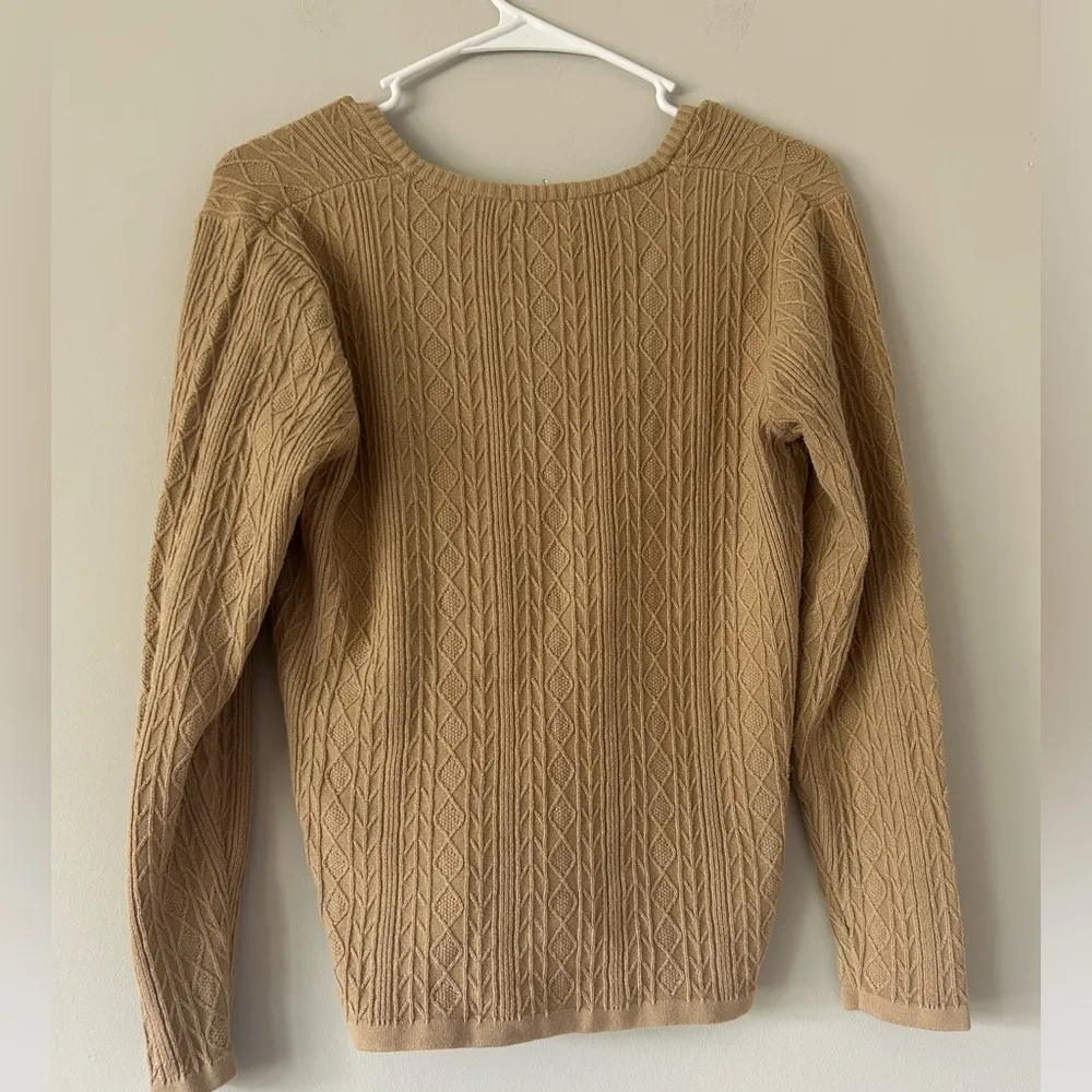 Rare Vintage Adidas Brown V-Neck Sweater Size Medium - Image 7